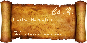 Csajka Magdolna névjegykártya