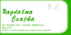magdolna csajka business card
